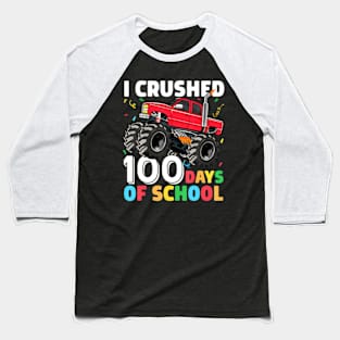 100 Days of School Monster Truck 100th Day of School Boys Baseball T-Shirt